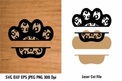 Animal Print Paw SVG| Pet Paw cutting files| Paw Print SVG Product Image 2