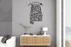 Alabama Mandala SVG File - Home is Where the Heart Is SVG Product Image 5