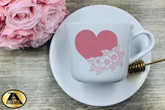 Flower Heart SVG PNG EPS DXF Flower SVG Floral Heart SVG Product Image 5