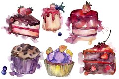 Dessert Love story Watercolor png Product Image 1