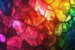 Abstract Colorful Geometric Stained Glass Background Product Image 1