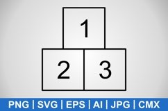 Vector 123 Cubes Icon Product Image 1
