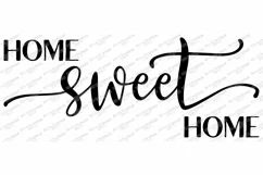 Home Sweet Home - Farmhouse Script - Sign - SVG - PNG - JPG Product Image 2