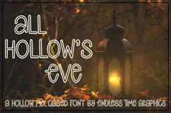 All Hollow's Eve - A Spooky Hollow Mix-Cased Font - Free Font Of The Week Product Image 1