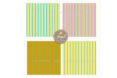 Colorful Bright Stripes Digital Papers, Colored Pattern Product Image 2