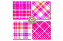 Neon Valentine Plaid Digital Papers Product Image 7