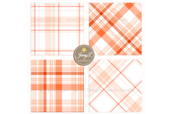 Pastel Peach Plaid Digital Papers Product Image 3