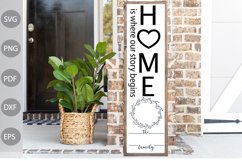Home Is Where Our Story Begins- Farmhouse Sign SVG Design Product Image 1