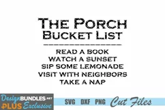 The Porch Bucket List SVG, Farmhouse SVG Product Image 2