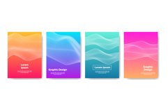 Cover set design. full color wave line design Product Image 1