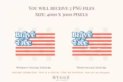 Brave and Free Sublimation design | Patriotic PNG | Flag PNG Product Image 2