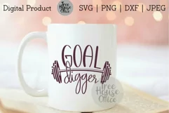 Goal Digger Funny Workout SVG, Workout Sayings SVG for shirt Product Image 3