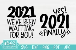 2021 New Year's Wine Glass SVG Sayings - Set of 2 Product Image 2