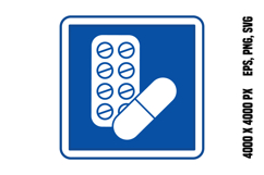 Blue Pharmacy Sign Product Image 1