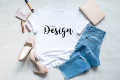 Bella Canvas 3001 White T-shirt Mockup Unisex Tee Mock up Product Image 1