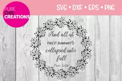 And All At Once Summer|Fall Quote SVG|SVG DXF PNG EPS Product Image 1