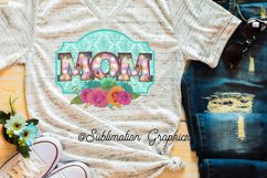 Floral Marquee Mom Sublimation Digital Download Product Image 1