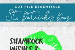 Shamrock wishes and irish kisses svg-a St. Patricks Day svg Product Image 6