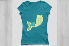 Mermaid Tail SVG, Mermaid Monogram SVG, Mermaid Svg, Mermaid Product Image 3