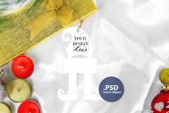Christmas Elf Mockup Ornament PSD, Elf Ornament Mockup PNG Product Image 1