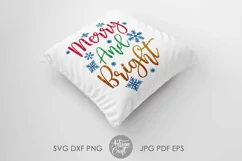Merry and Bright SVG, Christmas SVG files, vinyl crafts Product Image 5