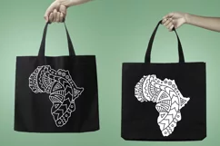 Africa SVG, Black history month Africa map Mandala Zentangle Product Image 2