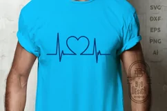Heartbeat Pulse SVG | Valentine's Day Gifts| Nurse SVG File Product Image 5