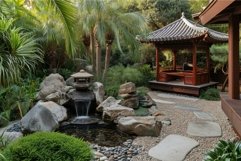 Serene Asian luxury garden. Generate ai Product Image 1