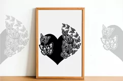 Butterfly Heart SVG PNG EPS DXF Files Butterfly SVG Cut File Product Image 4