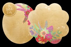 Winter Bouquet &amp; Label Clipart Set Product Image 2