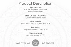 Mandala earring SVG, Floral Earrings SVG, Cut Files Product Image 7