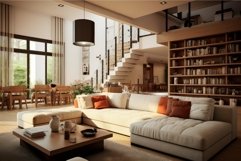 Modern cozy living room interior with natural light Product Image 1