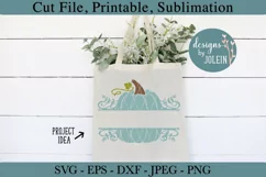 Split Pumpkin SVG, png, eps, jpeg, DXF, sublimation Product Image 3