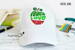 Apple, Teach, Love, Inspire. SVG / PNG / DXF / PNG Product Image 2