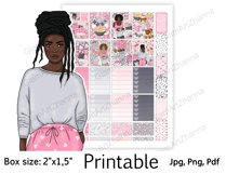 Weekend Home African American Stickers Box Size 2"x1,5" Product Image 5