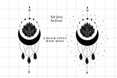 Moon svg Lotus mandala clipart Moon phases svg Crescent moon Product Image 2