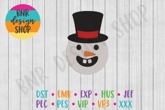 Snowman Machine Embroidery Design, Winter Embroidery Product Image 1