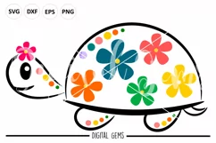 Bunny Rabbits and Tortoises SVG / DXF / EPS / PNG files Product Image 3
