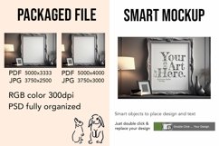Wooden Frame Smart Mockup PSD &amp; JPG Template Graphic Product Image 2