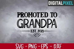 Promoted To Grandpa Est 2021 Svg, New Grandpa Svg Product Image 1