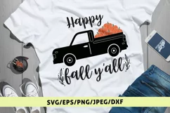 Happy Fall Y'all - Thanksgiving SVG EPS DXF PNG Cutting File Product Image 1