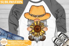 Sunflower Gnome Sublimation, Summer Gnome Png, Leopard Png Product Image 1