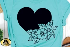 Flower Heart SVG PNG EPS DXF Flower SVG Floral Heart SVG Product Image 2