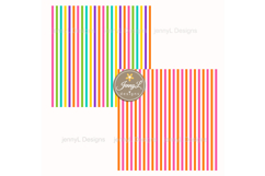Colorful Bright Stripes Digital Papers, Colored Pattern Product Image 8