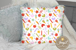 Back to School SEAMLESS Digital Papers and Clipart Product Image 8