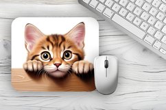 Cute Cat Mousepad Sublimation Design, Animal Mousepad PNG Product Image 1