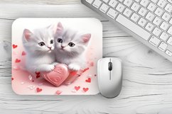 Cute Cat Mousepad Sublimation Design, Animal Mousepad PNG Product Image 1