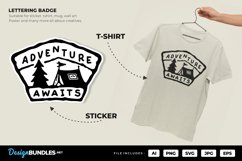Adventure Awaits Badge Lettering Product Image 1