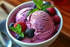Refreshing Berry ice cream. Generate Ai Product Image 1