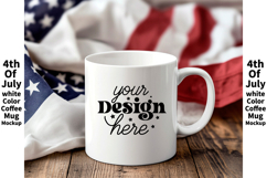 4th of July white 11oz blank coffee mug mockup Product Image 1